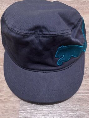 Puma Kangol-style Blue Cap with Teal Logo